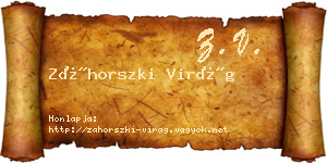 Záhorszki Virág névjegykártya